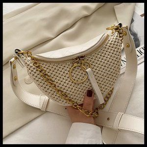NEW Textured Chain Shoulder Bag